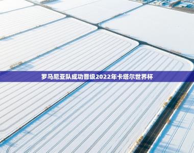 罗马尼亚队成功晋级2022年卡塔尔世界杯